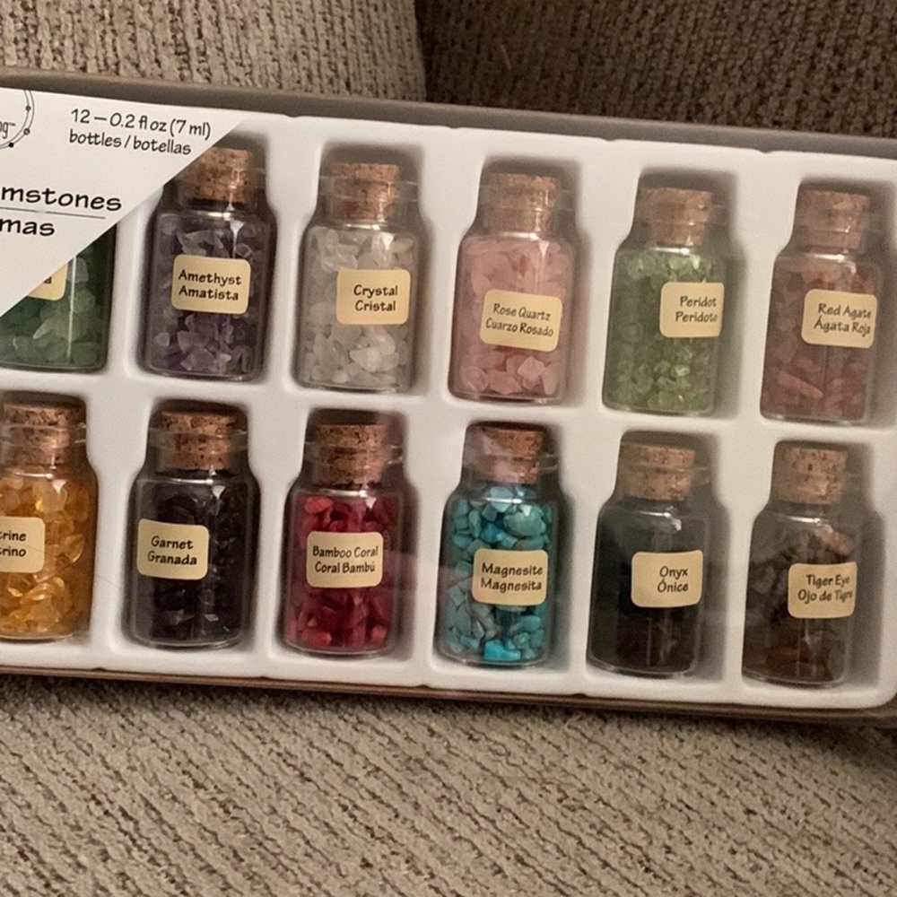 Assorted Gemstone bottles